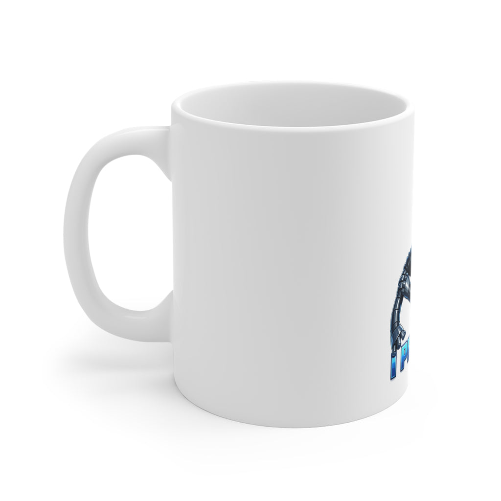 Pessimist Robot Ceramic Mug – Funny Bender-Style Sci‑Fi Coffee Cup