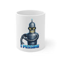 Pessimist Robot Ceramic Mug – Funny Bender-Style Sci‑Fi Coffee Cup